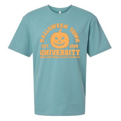 Funny Halloween Town University Est 1988 Where Being Normal Is Vastly Overrated Sueded Cloud Jersey T-Shirt