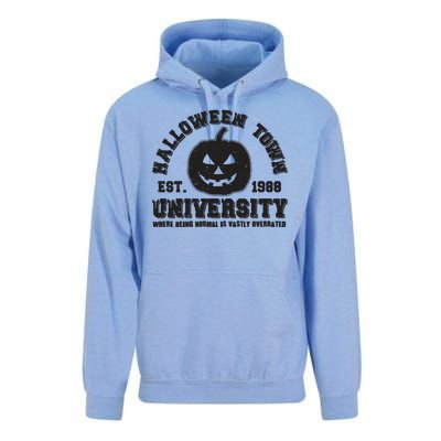 Funny Halloween Town University Est 1988 Where Being Normal Is Vastly Overrated Unisex Surf Hoodie