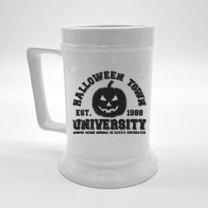 Funny Halloween Town University Est 1988 Where Being Normal Is Vastly Overrated Beer Stein