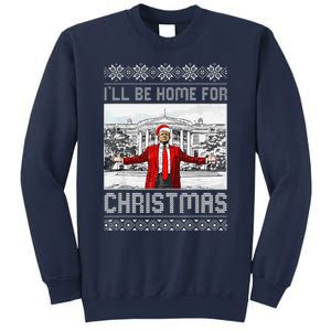 Funny Humorous Trump ILl Be Home For Christmas Ugly Sweater Sweatshirt