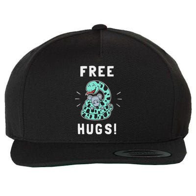 Free Hugs T Funny Python Snake Anaconda Joke Wool Snapback Cap