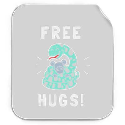 Free Hugs T Funny Python Snake Anaconda Joke Permanent Decal Sticker