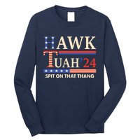 Funny Hawk Tuah 24 Spit On That Thang Long Sleeve Shirt