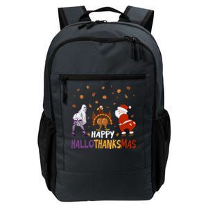 Funny Halloween Thanksgiving Christmas Happy Hallothanksmas Gift Daily Commute Backpack