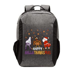 Funny Halloween Thanksgiving Christmas Happy Hallothanksmas Gift Vector Backpack