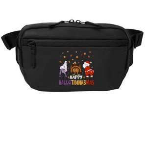 Funny Halloween Thanksgiving Christmas Happy Hallothanksmas Gift Crossbody Pack