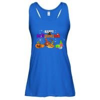 Funny Halloween Thanksgiving Christmas Happy Hallothanksmas Cute Gift Ladies Essential Flowy Tank