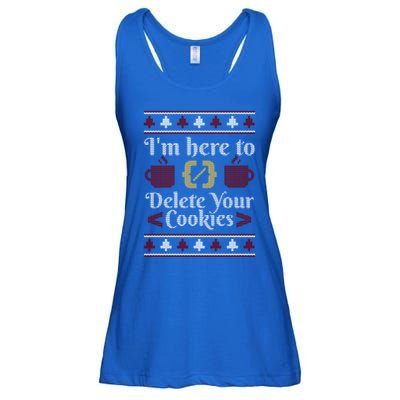 Funny Here To Delete Your Cookies It Helpdesk Christmas Gift Ladies Essential Flowy Tank
