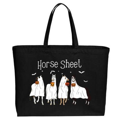 Funny Horse This Is Boo Sheet Ghost Boo Halloween Outfit Cotton Canvas Jumbo Tote