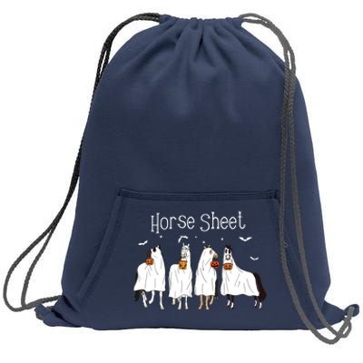 Funny Horse This Is Boo Sheet Ghost Boo Halloween Outfit Sweatshirt Cinch Pack Bag