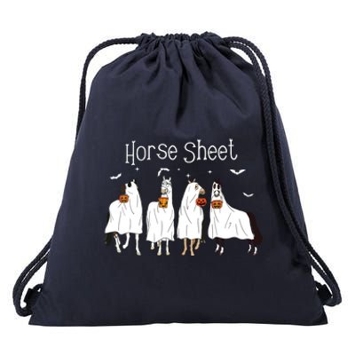 Funny Horse This Is Boo Sheet Ghost Boo Halloween Outfit Drawstring Bag