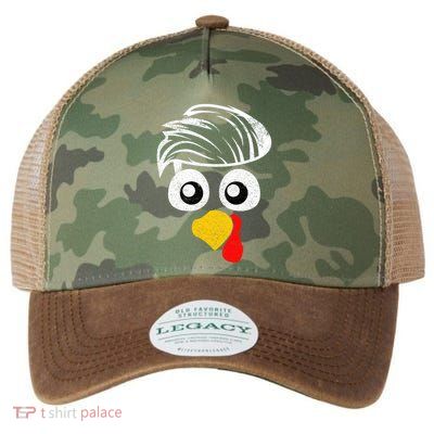 Funny Handsom Turkey Face, Hairstyle for Thanksgiving party Legacy Tie Dye Trucker Hat