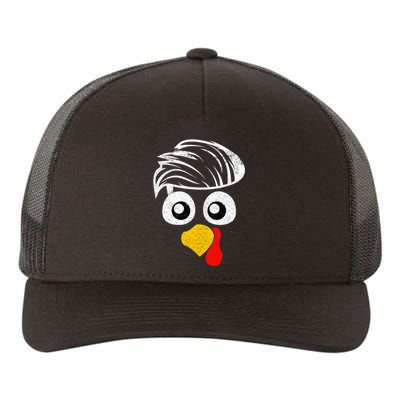 Funny Handsom Turkey Face, Hairstyle for Thanksgiving party Yupoong Adult 5-Panel Trucker Hat