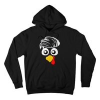 Funny Handsom Turkey Face, Hairstyle for Thanksgiving party Hoodie