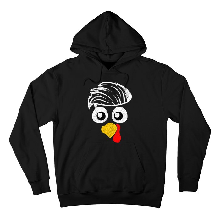 Funny Handsom Turkey Face, Hairstyle for Thanksgiving party Hoodie