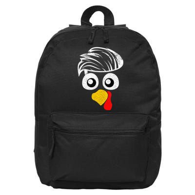 Funny Handsom Turkey Face, Hairstyle for Thanksgiving party 16 in Basic Backpack