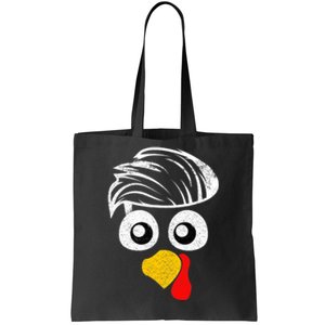 Funny Handsom Turkey Face, Hairstyle for Thanksgiving party Tote Bag