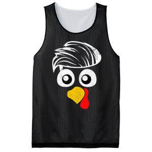 Funny Handsom Turkey Face, Hairstyle for Thanksgiving party Mesh Reversible Basketball Jersey Tank