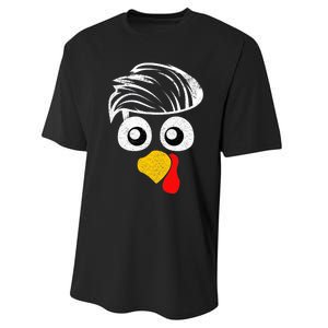 Funny Handsom Turkey Face, Hairstyle for Thanksgiving party Performance Sprint T-Shirt