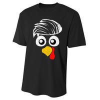 Funny Handsom Turkey Face, Hairstyle for Thanksgiving party Performance Sprint T-Shirt