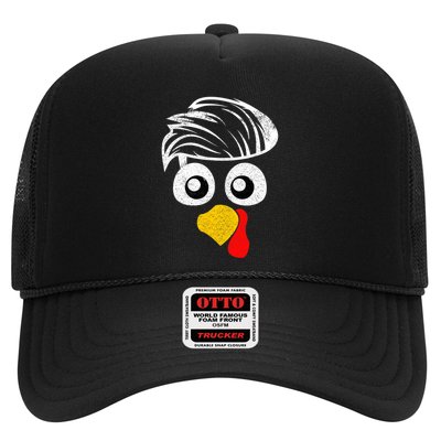 Funny Handsom Turkey Face, Hairstyle for Thanksgiving party Trucker Hat