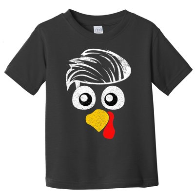 Funny Handsom Turkey Face, Hairstyle for Thanksgiving party Toddler T-Shirt