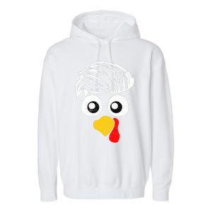 Funny Handsom Turkey Face, Hairstyle for Thanksgiving party Garment-Dyed Fleece Hoodie