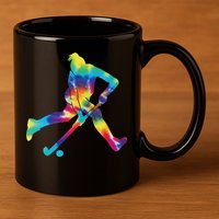 Field Hockey Tie Dye 11oz C Handle Ceramic Mug