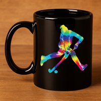 Field Hockey Tie Dye 11oz C Handle Ceramic Mug