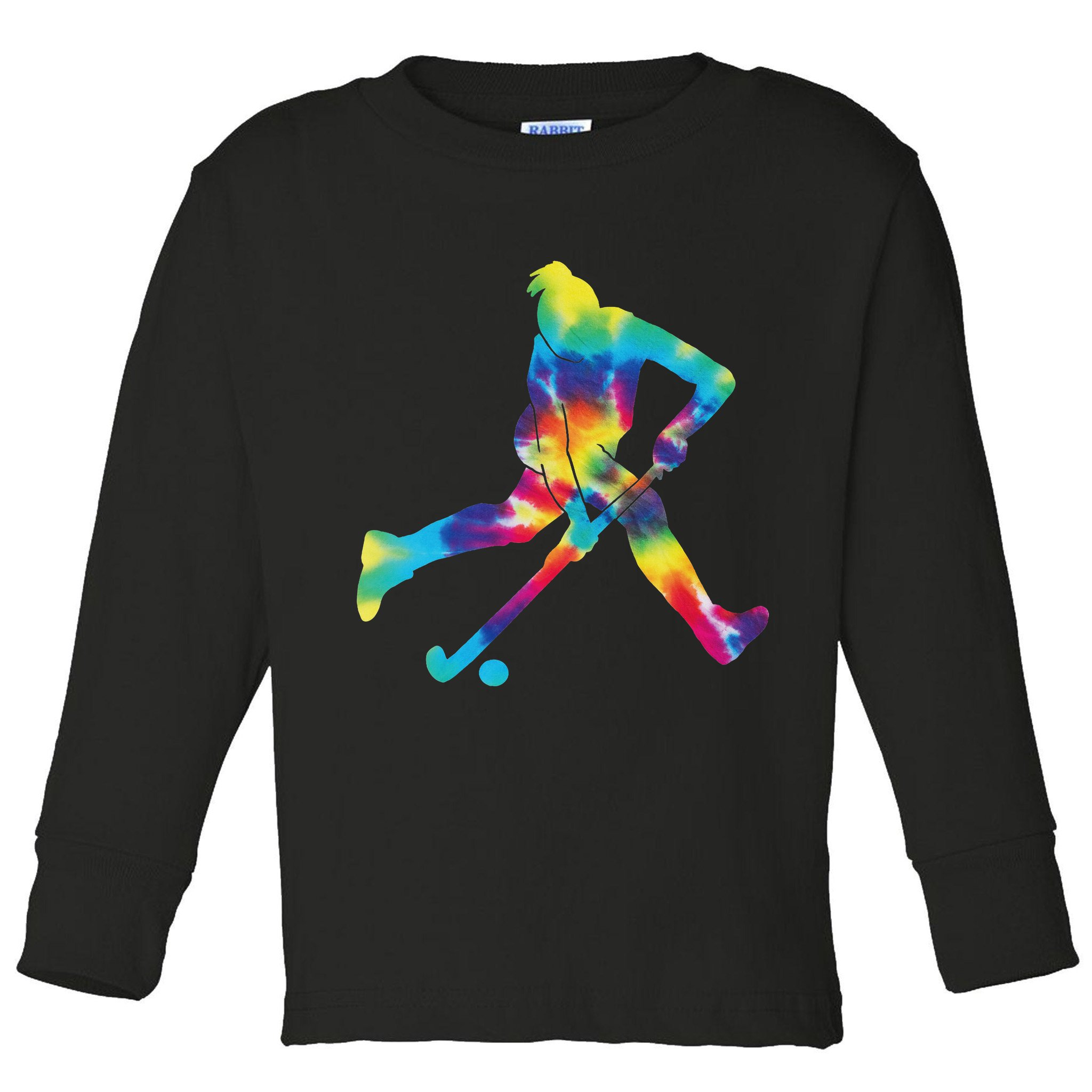 Field Hockey Tie Dye Toddler Long Sleeve Shirt