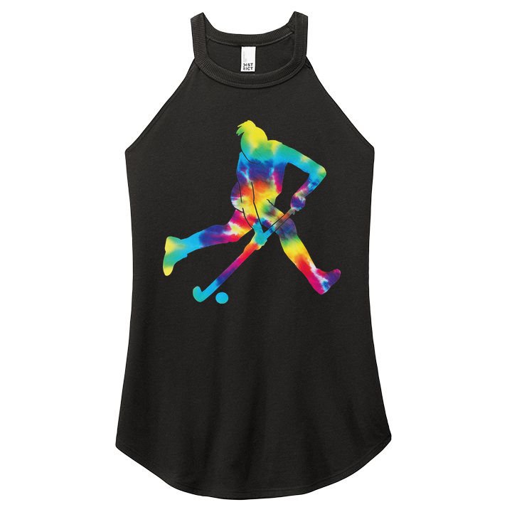 Field Hockey Tie Dye Women's Perfect Tri Rocker Tank