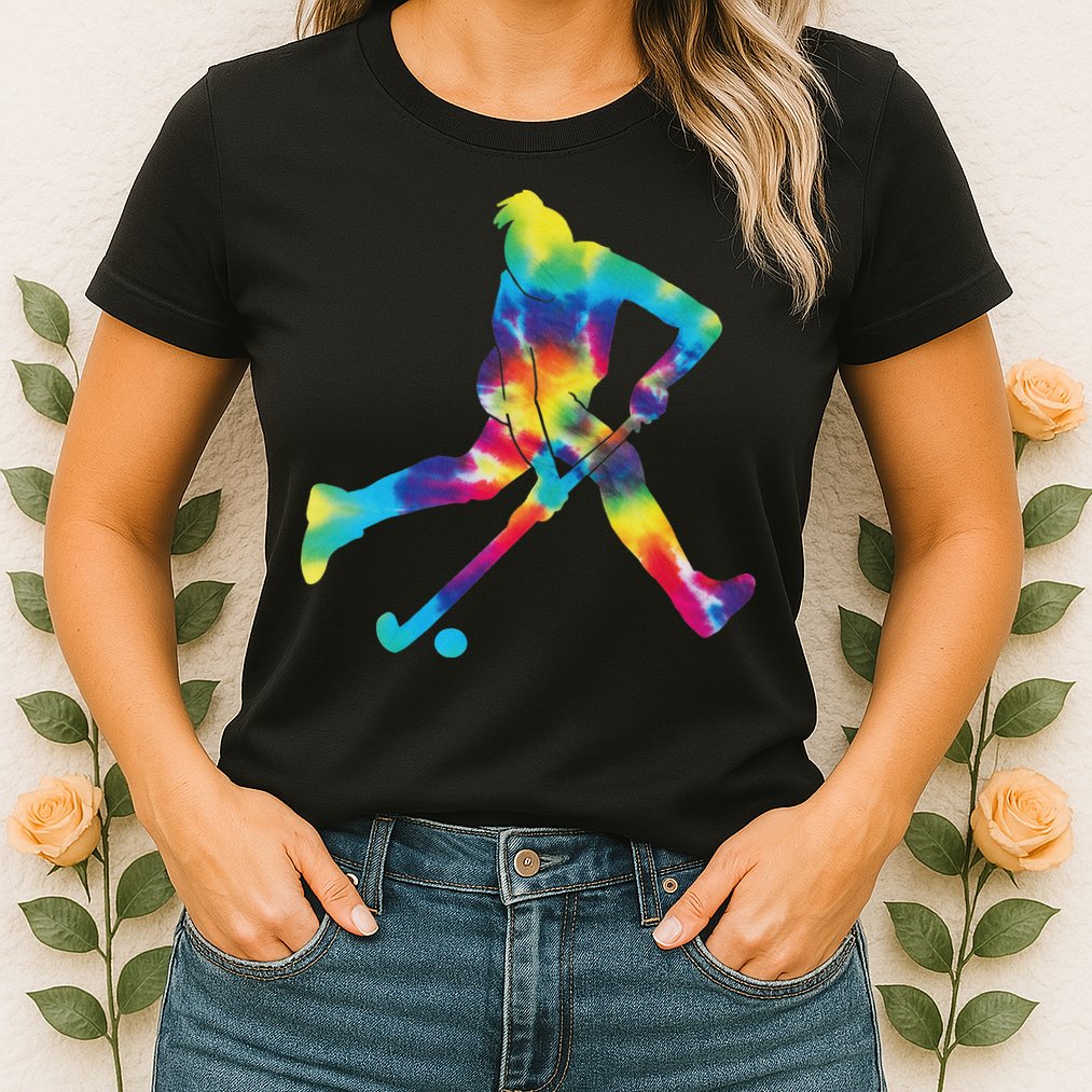 Field Hockey Tie Dye Womens T-Shirt