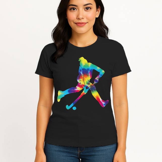 Field Hockey Tie Dye Womens T-Shirt