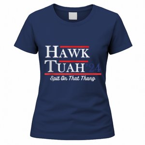 Funny Hawk Tuah 24 Spit On That Thing Presidential Candidate Parody Women's T-Shirt