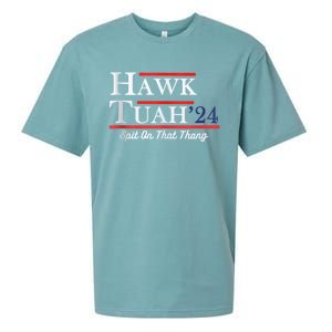 Funny Hawk Tuah 24 Spit On That Thing Presidential Candidate Parody Sueded Cloud Jersey T-Shirt