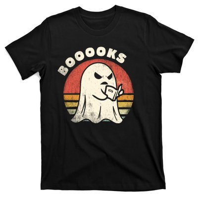 Funny Halloween Teacher Booooks Ghost Reading Book T-Shirt