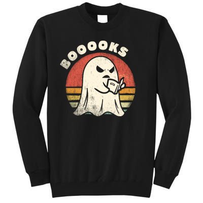 Funny Halloween Teacher Booooks Ghost Reading Book Tall Sweatshirt