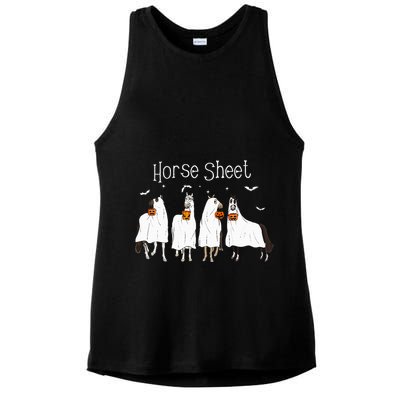 Funny Horse This is Boo Sheet Ghost Boo Halloween Outfit Ladies PosiCharge Tri-Blend Wicking Tank