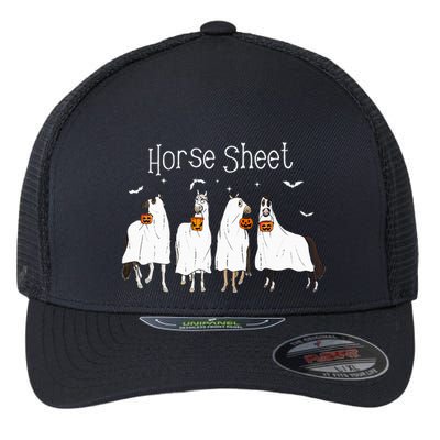Funny Horse This is Boo Sheet Ghost Boo Halloween Outfit Flexfit Unipanel Trucker Cap