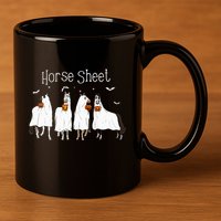 Funny Horse This is Boo Sheet Ghost Boo Halloween Outfit 11oz C Handle Ceramic Mug