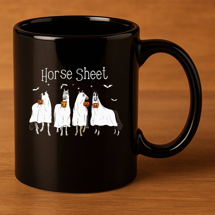 Funny Horse This is Boo Sheet Ghost Boo Halloween Outfit 11oz C Handle Ceramic Mug