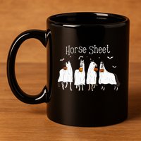 Funny Horse This is Boo Sheet Ghost Boo Halloween Outfit 11oz C Handle Ceramic Mug