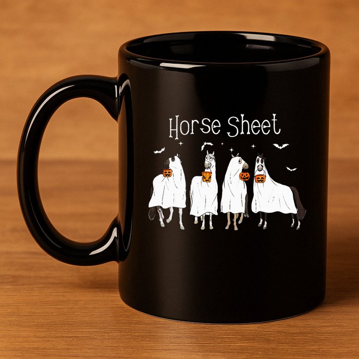 Funny Horse This is Boo Sheet Ghost Boo Halloween Outfit 11oz C Handle Ceramic Mug