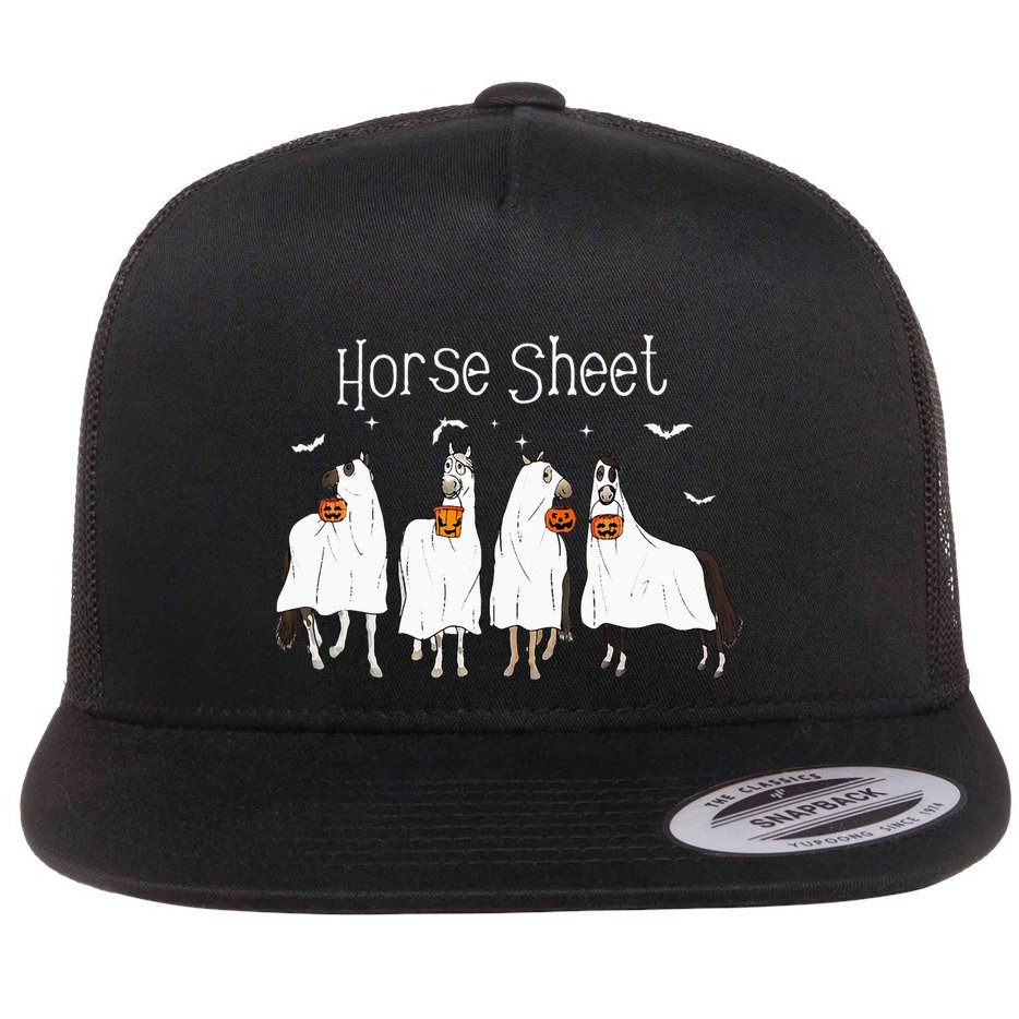 Funny Horse This is Boo Sheet Ghost Boo Halloween Outfit Flat Bill Trucker Hat