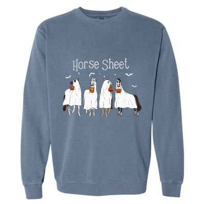 Funny Horse This is Boo Sheet Ghost Boo Halloween Outfit Garment-Dyed Sweatshirt