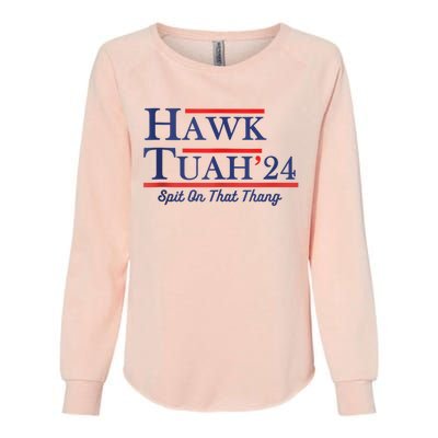 Funny Hawk Tuah 24 Womens California Wash Sweatshirt