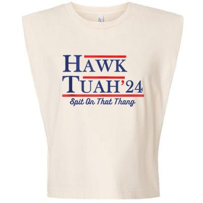 Funny Hawk Tuah 24 Garment-Dyed Women's Muscle Tee