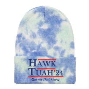 Funny Hawk Tuah 24 Tie Dye 12in Knit Beanie