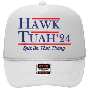 Funny Hawk Tuah 24 High Crown Mesh Back Trucker Hat