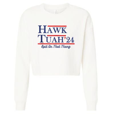 Funny Hawk Tuah 24 Cropped Pullover Crew